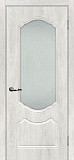 Межкомнатная дверь ДП Сиена-2, стекло сатинат, контурный полимер (дуб жемчужный)