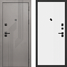 Дверь входная Грей, коричнево-серый/белый