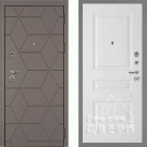 Дверь входная Тетра-181/PR-150, коричнево-серый/белый
