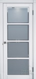 Кантри, остекленная дверь из массива бука, стекло с фацетом (эмаль айсберг)