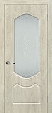 Межкомнатная дверь ДП Сиена-2, стекло сатинат, контурный полимер (дуб седой)