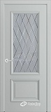 Межкомнатная дверь Кантри-П, классическая дверь со стеклом Лондон, эмаль серая