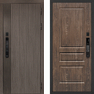 Дверь входная Ривьера/Версаль-2 с электронным замком, дымчатый камень/дуб корица